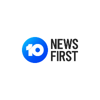 10 News First logo – media feature with Angus and Layla