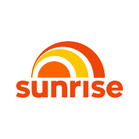 Sunrise logo – media appearance featuring Angus and Layla
